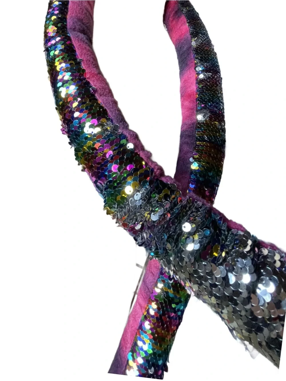 Adventure Planet Rainbow Sequin Plush Snake Toy for Kids 3+ (Approx. 5’5”)